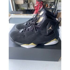 Jordan True Flight Black Metallic Gold Men's Size 10.5